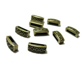 Passants Slides Rectangle en métal BRONZE