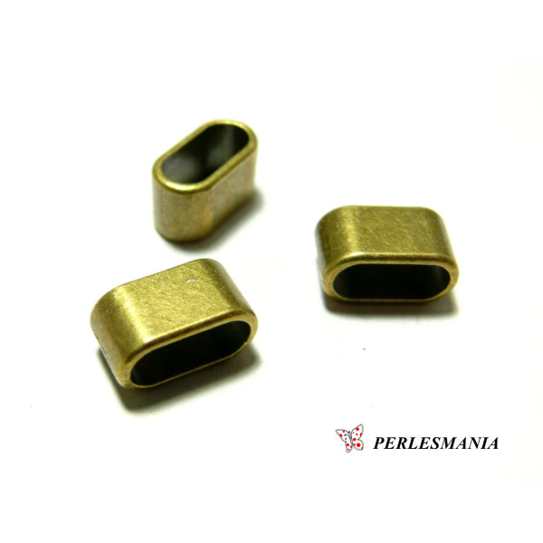 Pendentifs perles intercalaires slide rectangle métal coloris