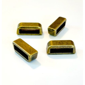 Slides passant Rectangle 13.5 mm métal coloris Bronze