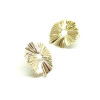 Boucles d'oreille - puce effet drapée avec attache -18mm - Laiton finition Doré placage 18KT