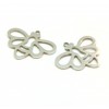 Pendentifs Abeille style Origami 25 par 19mm en Acier Inoxydable  201 finition Argent Platine