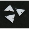 Connecteurs Triangle résine émaillé Blanc 16 mm cuivre Placage Doré