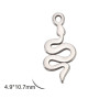 Pendentifs Serpent 11 mm - en Acier Inoxydable  placage Argenté