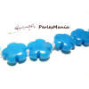 perles fleurs jade teintée 5 pétales