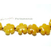 perles fleurs jade teintée 5 pétales