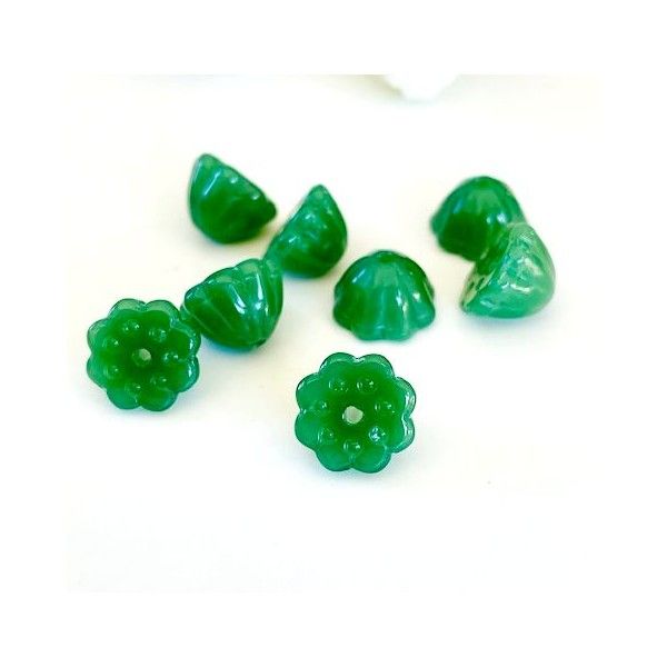 Perles Graine de Lotus Yoga healing 10mm  Jade teintée Couleur VERT