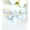 Perles Graine de Lotus Yoga healing 10mm  Jade teintée Couleur Blanc laiteux