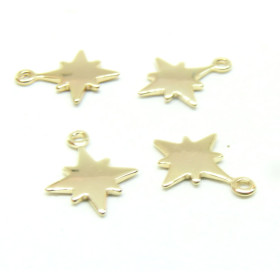 Pendentifs Etoile 10mm  – Cuivre Doré à l'or fin 18K