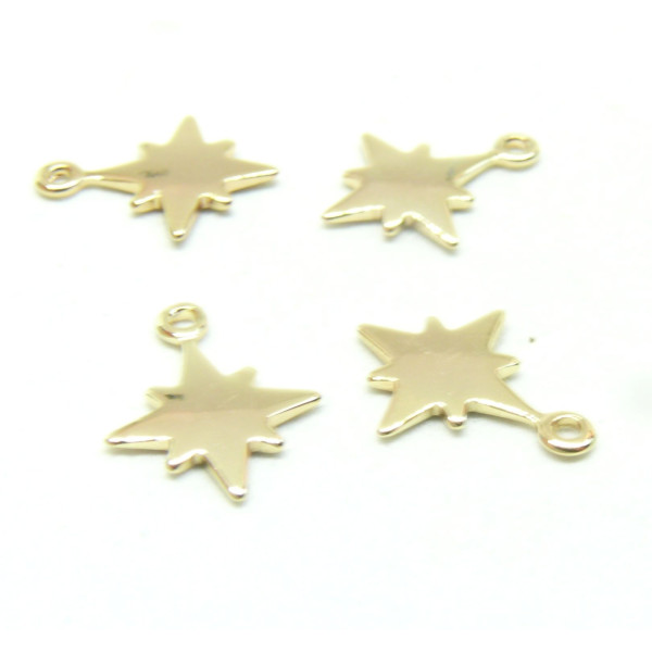 Pendentifs Etoile 10mm  – Cuivre Doré à l'or fin 18K