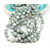 Perles rondes Jade Vert mouchetée effet Givre 8 mm