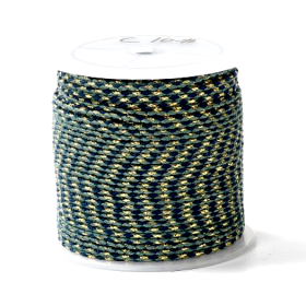 Cordon tressé et fil métallisé doré 1.5mm coloris C14
