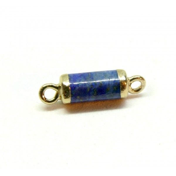 Connecteur 18mm - Lapis lazuli métal Doré