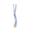 Support bracelet Intercalaire cordon Nylon ajustable avec accroche Laiton Coloris Bleu Acier