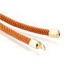 Support bracelet Intercalaire cordon Nylon ajustable avec accroche Laiton Coloris Marron Sienne