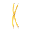 Support bracelet Intercalaire cordon Nylon ajustable avec accroche Laiton Coloris Jaune