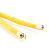 Support bracelet Intercalaire cordon Nylon ajustable avec accroche Laiton Coloris Jaune