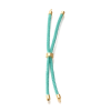 Support bracelet Intercalaire cordon Nylon ajustable avec accroche Laiton Coloris Vert d'eau