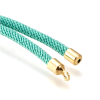 Support bracelet Intercalaire cordon Nylon ajustable avec accroche Laiton Coloris Vert d'eau