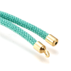 Support bracelet Intercalaire cordon Nylon ajustable avec accroche Laiton Coloris Vert d'eau