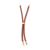 Support bracelet Intercalaire cordon Nylon ajustable avec accroche Laiton Coloris Marron