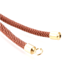 Support bracelet Intercalaire cordon Nylon ajustable avec accroche Laiton Coloris Marron
