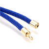 Support bracelet Intercalaire cordon Nylon ajustable avec accroche Laiton Coloris Bleu Électrique