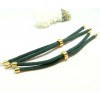 Support bracelet Intercalaire cordon Nylon ajustable avec accroche Laiton Coloris Vert Foncé