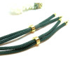Support bracelet Intercalaire cordon Nylon ajustable avec accroche Laiton Coloris Vert Foncé