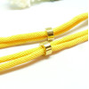 Support bracelet Intercalaire cordon Nylon ajustable avec accroche Laiton Coloris Jaune