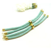 Support bracelet Intercalaire cordon Nylon ajustable avec accroche Laiton Coloris Vert d'eau