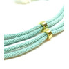 Support bracelet Intercalaire cordon Nylon ajustable avec accroche Laiton Coloris Vert d'eau