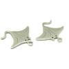 Pendentifs Raie Manta 18,5mm en Acier Inoxydable finition Argent platine