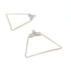 Pendentifs Anneaux Connecteur Trapèze 28mm Acier Inoxydable 316 couleur Argent Platine
