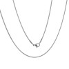 Colliers Sautoir Matinée 46cm Maille Serpent 1.5mm – Acier Inoxydable 316 Argent Platine