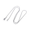 Colliers Sautoir Matinée 46cm Maille Serpent 1.5mm – Acier Inoxydable 316 Argent Platine