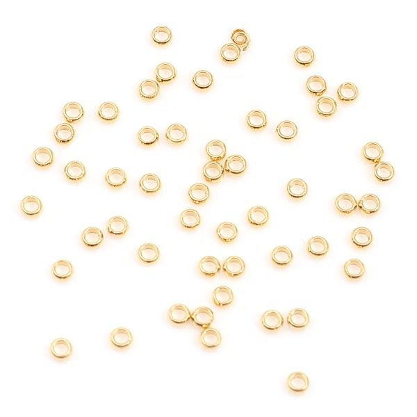 Perles à Écraser 1.5mm Acier Inoxydable 304 finition Doré