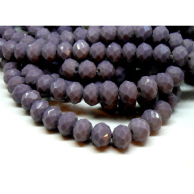 Perles Rondelles Verre Facettée 10 par 8mm Lilas