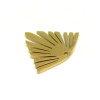 Pendentif Eventail Art deco 19mm, Acier Inoxydable 304 Doré à l'or fin 18K