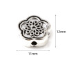 Perles Intercalaire Fleur de Sakura Biface12 mm métal coloris Argent Antique