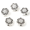 Perles Intercalaire Fleur Biface 11 mm métal coloris Argent Antique
