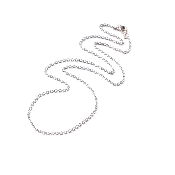 Sautoirs 70.4cm Maille Forçat 2mm – Acier Inoxydable 316 Argent Platine