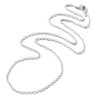Sautoirs 70.4cm Maille Forçat 2mm – Acier Inoxydable 316 Argent Platine