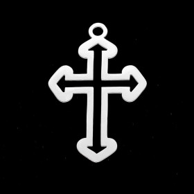 Pendentif Croix 30 par 20mm en Acier Inoxydable 304 finition Argenté pour bijoux raffinés