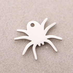 Pendentifs Araignée 17mm – Acier Inoxydable 304 Argent Platine