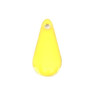 Sequins résine style émaillés Biface Mini Goutte 12 par 5mm Jaune sur une base en métal doré
