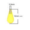 PS110237805 PAX 5 sequins résine style émaillés Biface Mini Goutte 12 par 5mm Jaune sur une base en métal doré