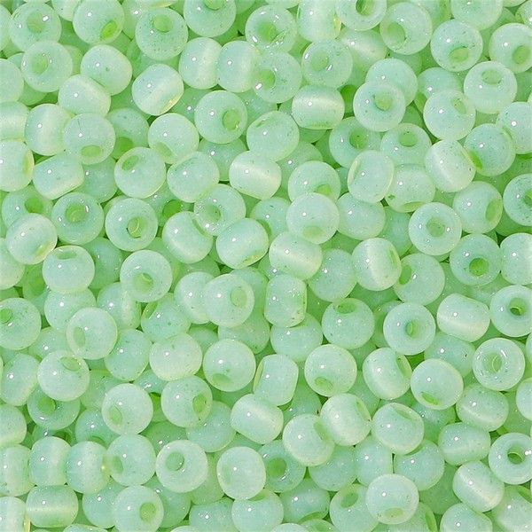 Perles de verre - Rondes 4mm Vert Clair