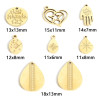 Pendentifs Goutte Fleur 11mm – Acier Inoxydable 316 Doré