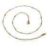 Collier 40 cm maille tube 2mm en Acier Inoxydable 304 finition Doré
