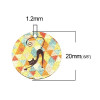 pendentifs breloques stardust Ronde 20mm Chat Doré